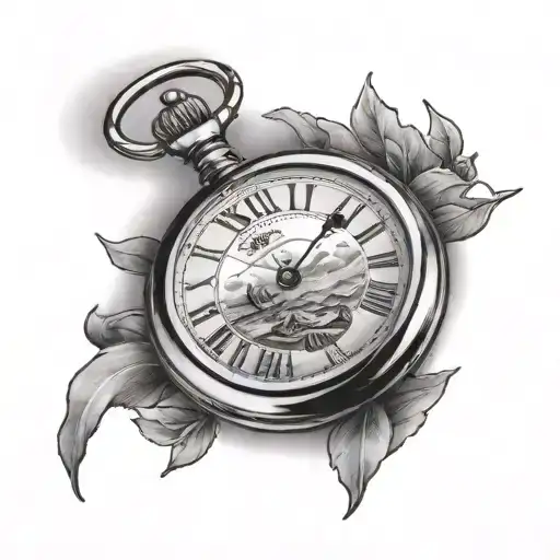 Pocket Watch Grandfather Sunset Landscape Inspired