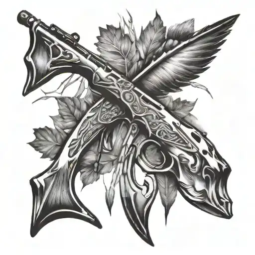 Compoud Bow Hunting Scene