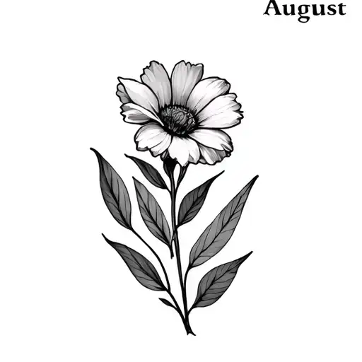 Birth Month Flowers October And August Single Flower