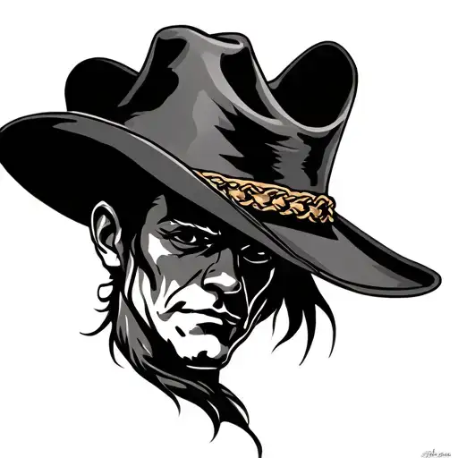 Western Cowboy Hat On Top