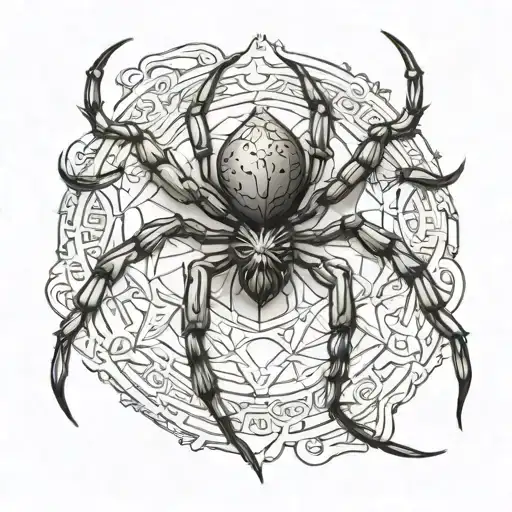 Spider With Russian Cross On Its Back