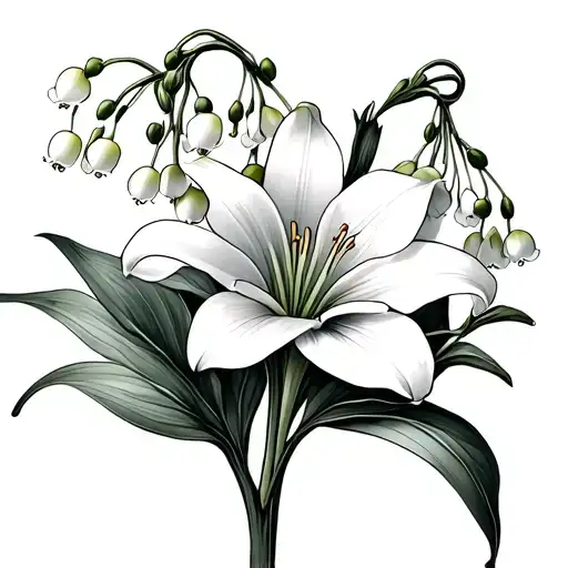 Lily Of The Valley And Marigold