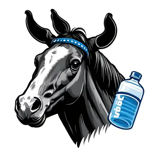 Colts Head And Baby Bottle Filled