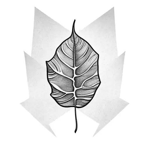 Tropical Leaf On The Forarm