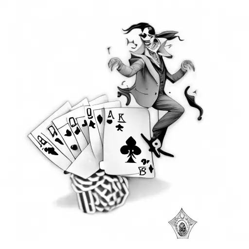 A Joker With Playing Cards