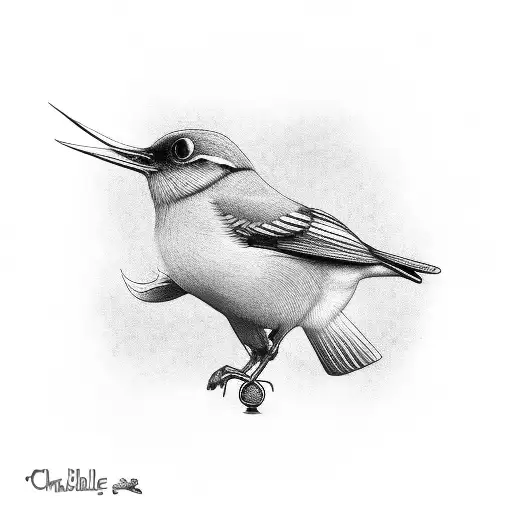 The Name Charlie With A Pocket Watch And A Bird