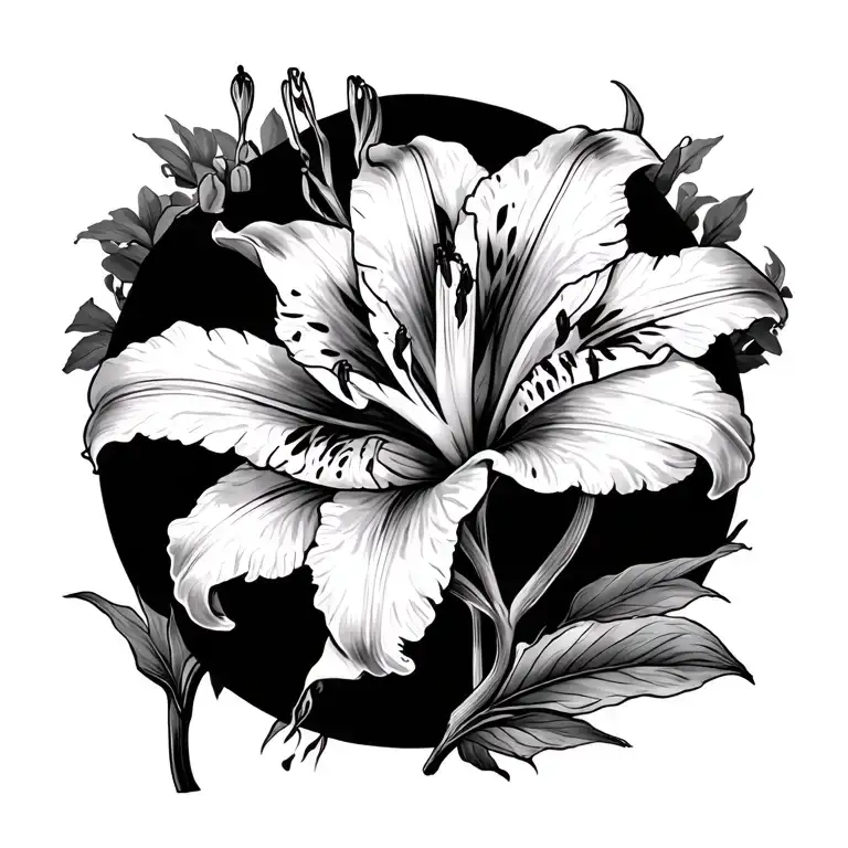 Tiger Lily With Don't Let The Past Control The Future As The Stem