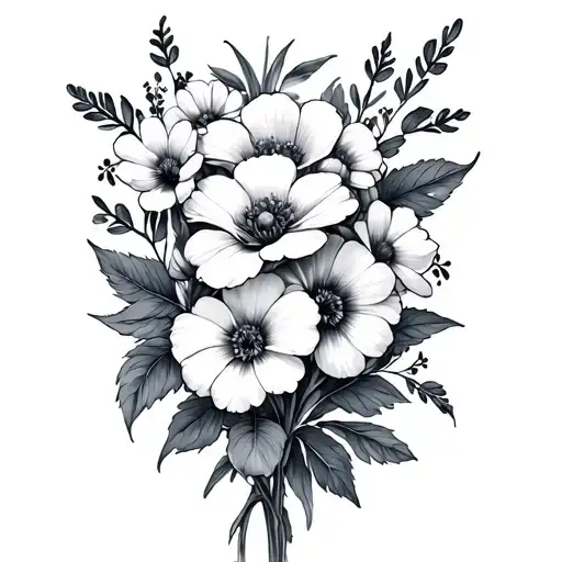 March Birth Flowers Wrapped