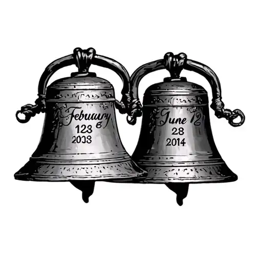 Two Cow Bells With The Dates February 12 1936 And June 28 2014 In Each Cow Bell