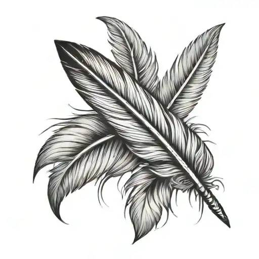Word And Feather Background
