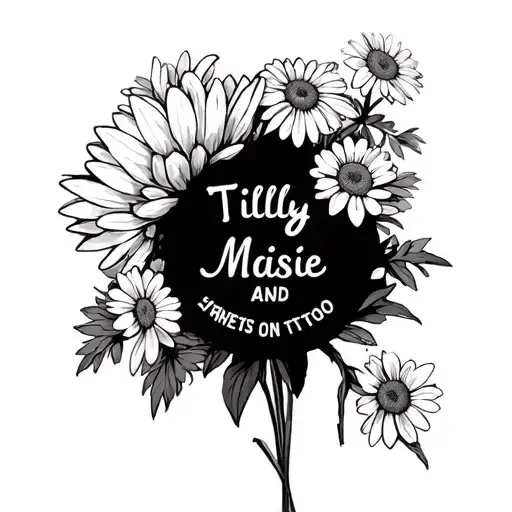 Daisy Chrysanthemum Bouquet With Tilly And Maisie Name