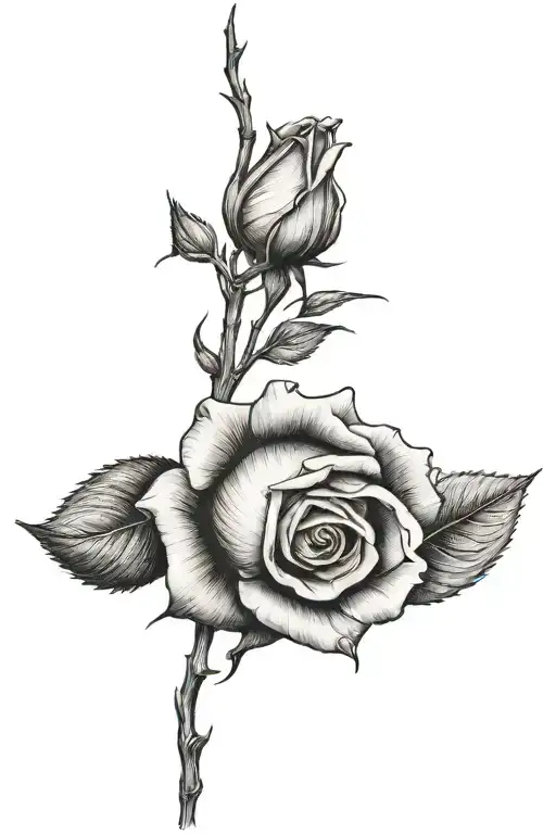 Rose With Very Long Stem Growing