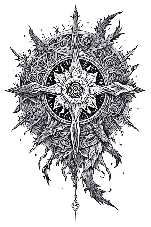 Vegvisir And Beautiful Ornaments