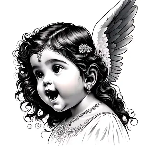 Baby Chicano Angel Covery The Mouth