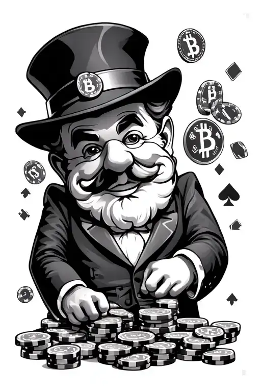 Monopoly Guy Bitcoin Poker Chips