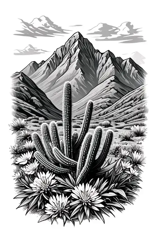 Bluebonnets And Cactus With Rockie Mountains Hiking