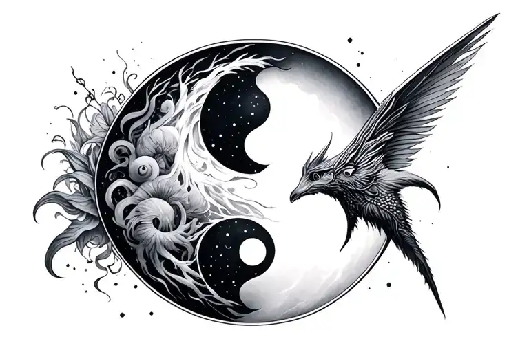 Yin Yang Made Out Of Cancer And Sagittarius