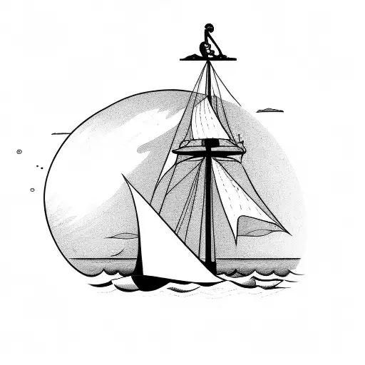 A Sailor With A Back Anchor Looking At The Horizon