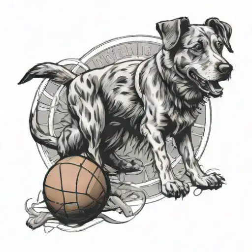 Basketball And Dog