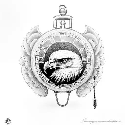 The Name Charlie With A Pocket Watch And An Eagle