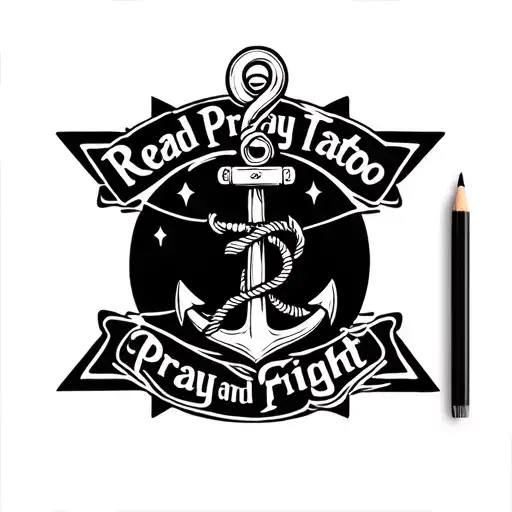 Anchor Tattoo Read Pray And Fight