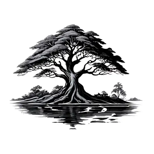 Banyon Tree Shaped Like Maui