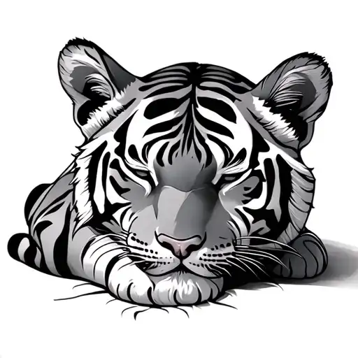 The Little Tiger Is Sleeping Sweetly