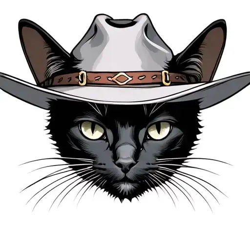 Black Cat Cowboy Hat