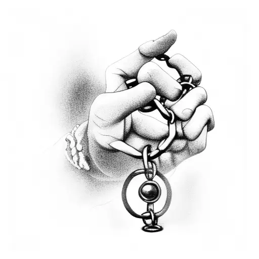 Luffy's Hand Breaking Chains Symbolizing Freedom