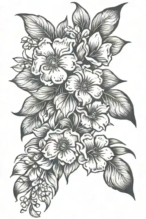 Floral With Dog Paw Print