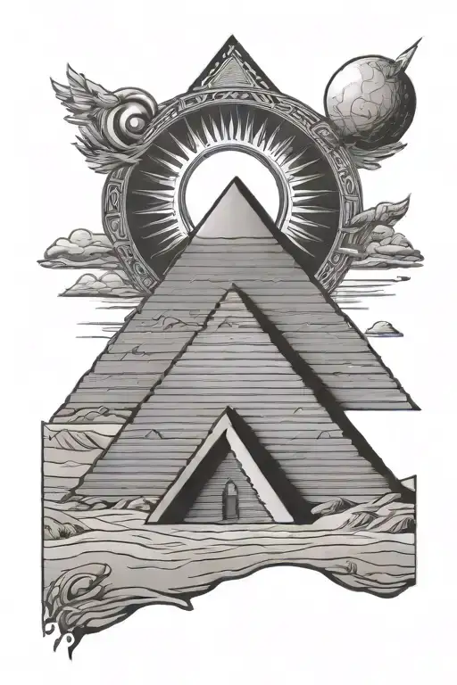 Egypt Pyramid Sun Desert