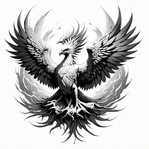 Phoenix Which Is Reborn From Its Ashes Crossing The World