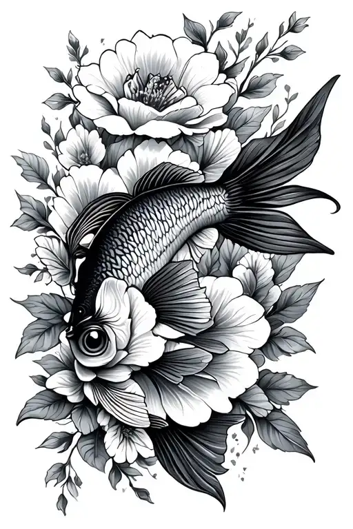 Floral With Fish Transforming