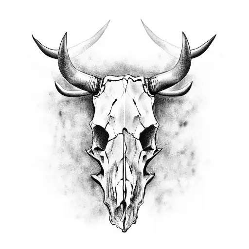 Bull Skull Old