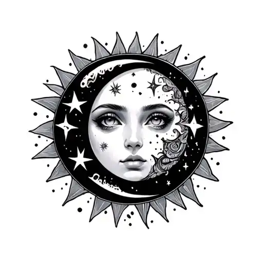 Sun Stars And Moon Whimsigoth