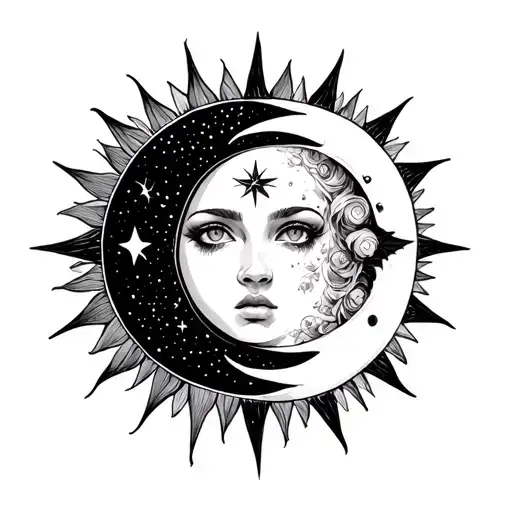 Sun Stars And Moon Gothic