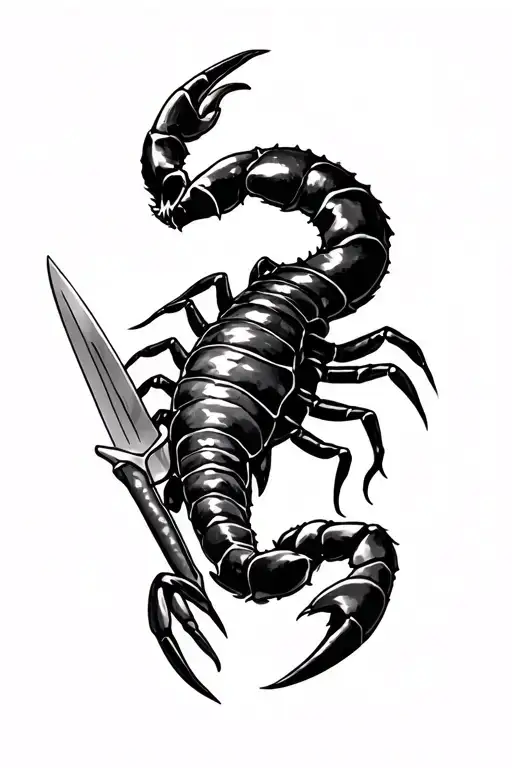 Scorpion With Knife And Eye