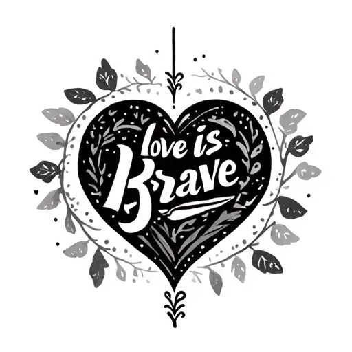 Adoption Symbol With Love Is Brave Words