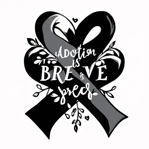 Adoption Symbol With Love Is Brave Words
