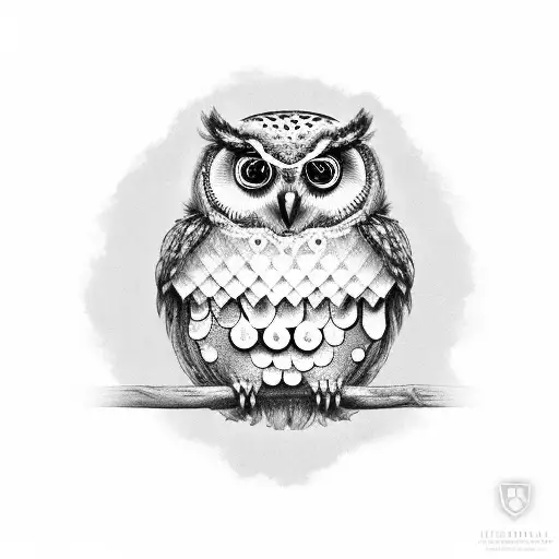 A Detailed Owl Perched On A Stack Of Coins