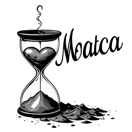 Hourglass Sand Spilling Out And Heart