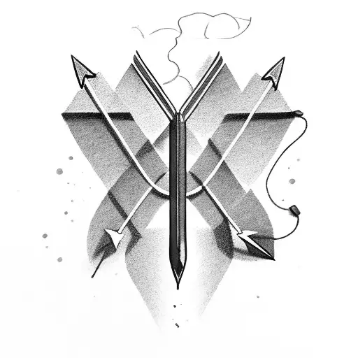 Arrow With Lighting Coming From The Tip