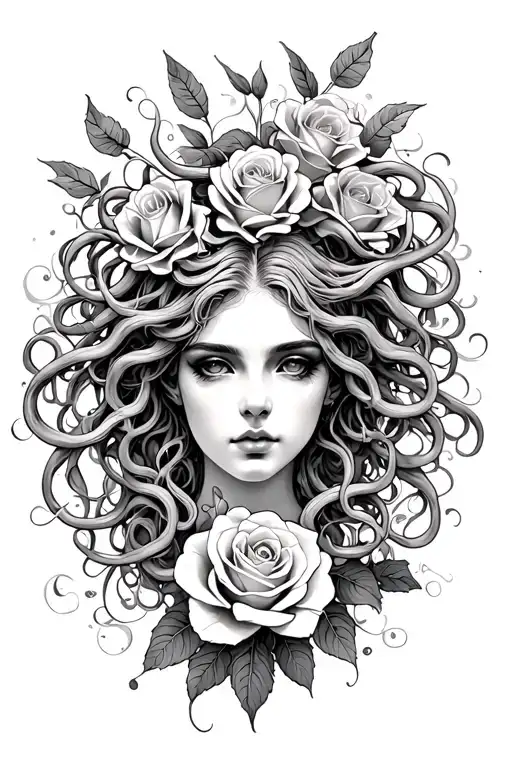 Medusa With Roses