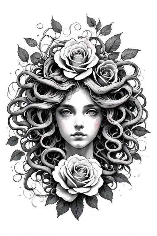 Medusa With Roses
