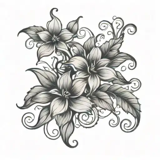 Vine Thin Long With 8 Flower Growing