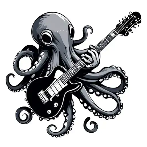 Octopus Playing Guitar