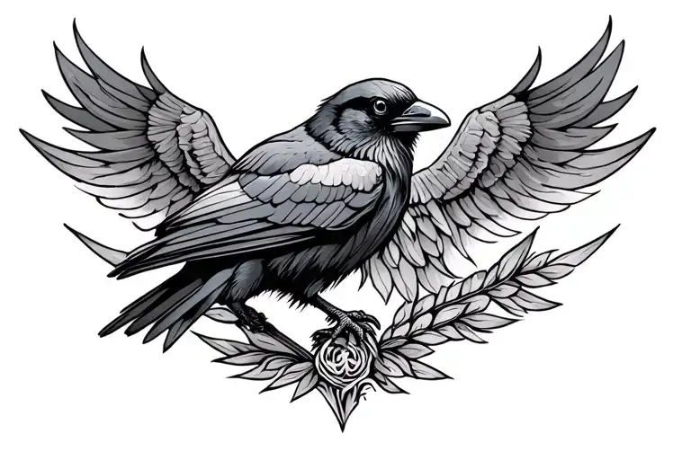 Crow Tattoo Chest