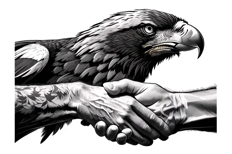 Close Up Of A Man Shaking Hands With An Eagle Talon