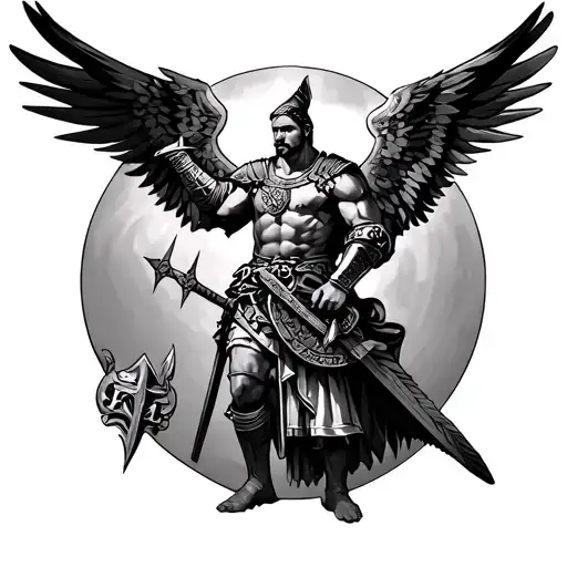 Roman Gladiator With Audaces Fortuna Juvat