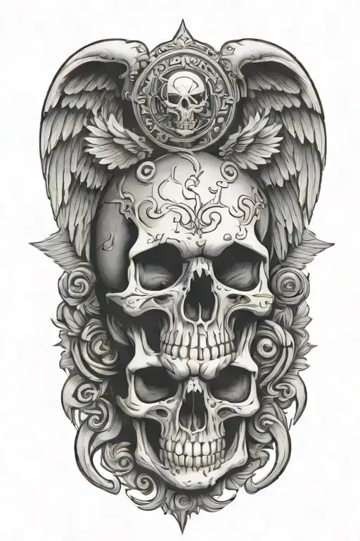 Skull With Wings